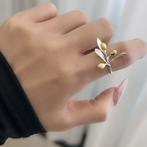 ANILLO OLIVAS DORADAS